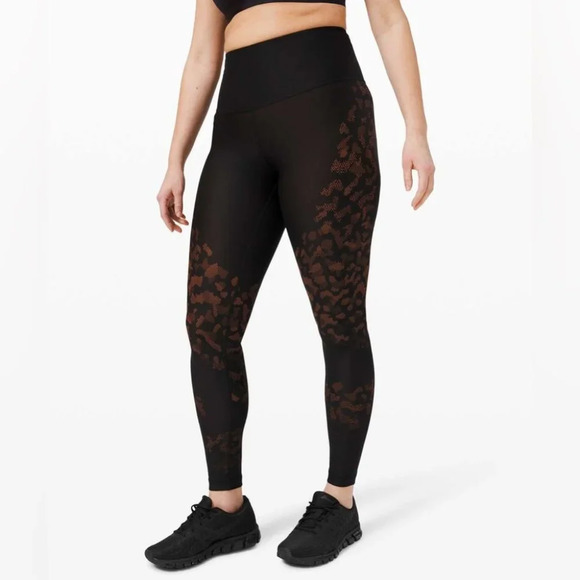 Lululemon Mapped Out High Rise Tight 28" in *Camo Black / Brick Size 4 - Picture 2 of 16